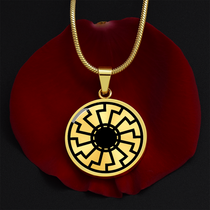black sun pendant