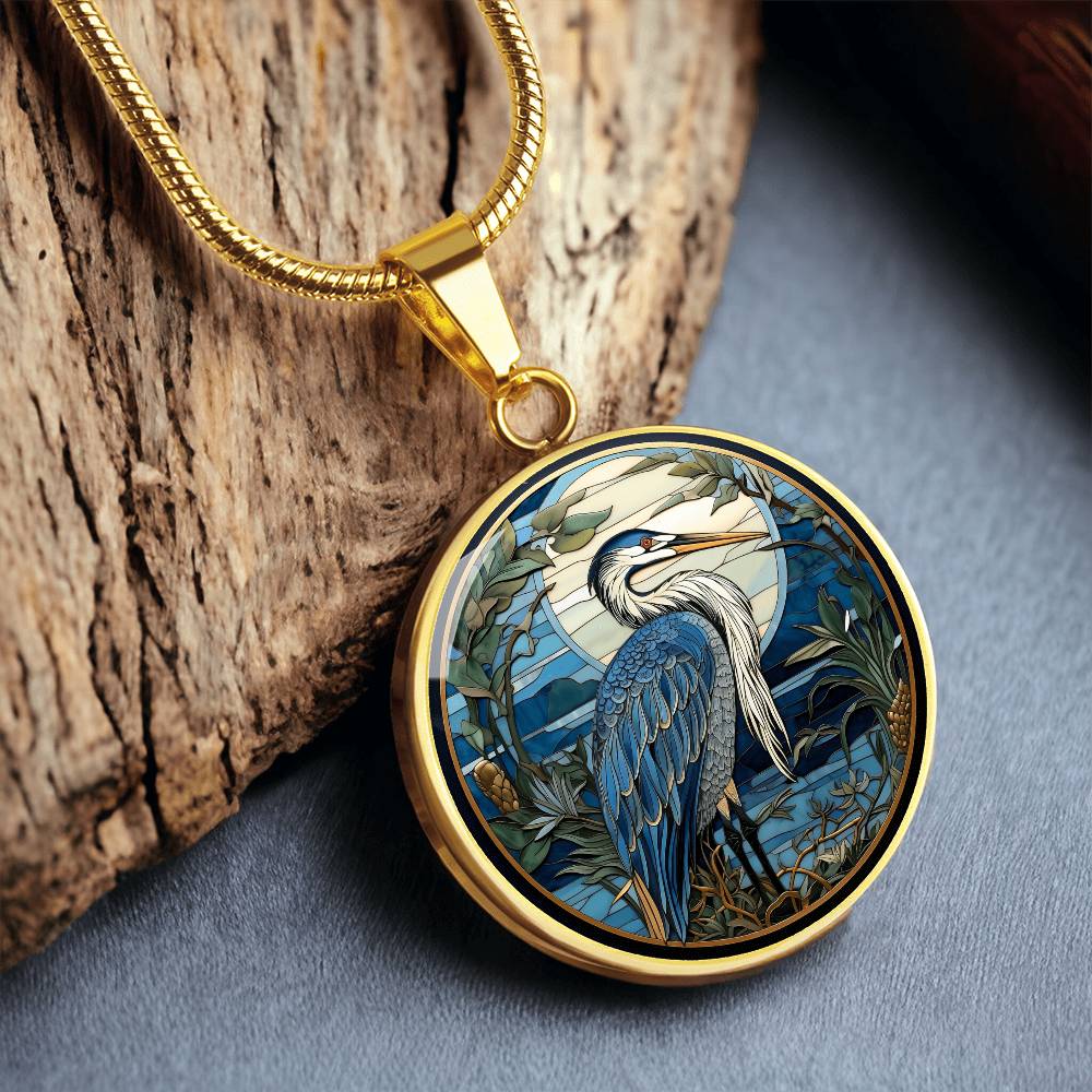 Blue Heron Pendant Necklace – Elegant Bird & Nature Jewelry