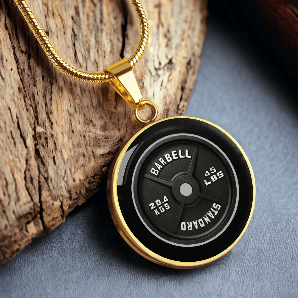45 lb Weight Plate Necklace – Barbell Gym Pendant