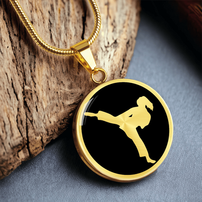 Karate Girl Necklace – Martial Arts Pendant Jewelry