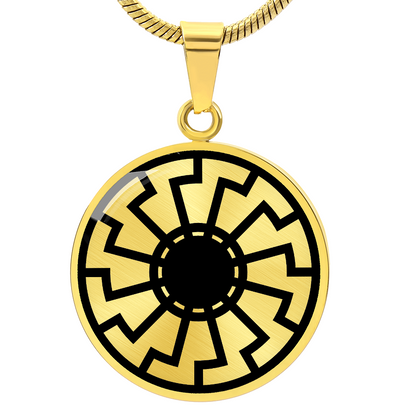 black sun pendant