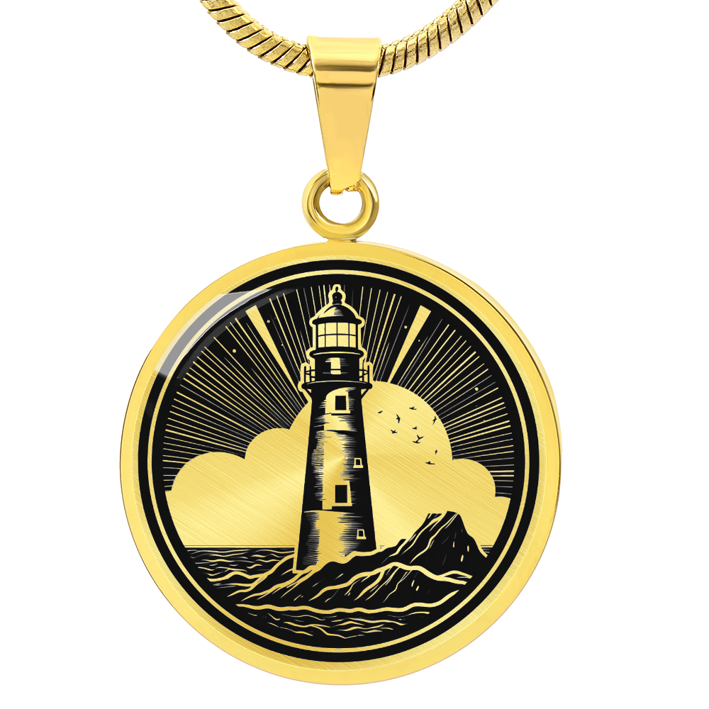 Lighthouse Necklace – Personalized Nautical Pendant