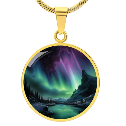 Northern Lights Necklace – Aurora Borealis Pendant Jewelry