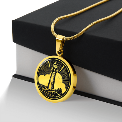 Lighthouse Necklace – Personalized Nautical Pendant