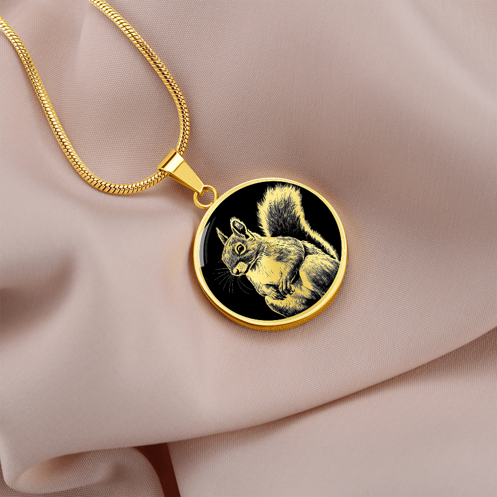 Squirrel Necklace – Gold & Silver Woodland Wildlife Pendant