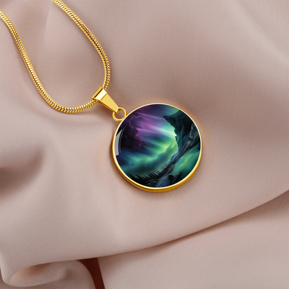 Northern Lights Necklace – Aurora Borealis Pendant Jewelry