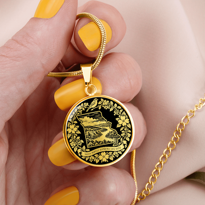 Missouri State Necklace – Bluebird & Nature Pendant