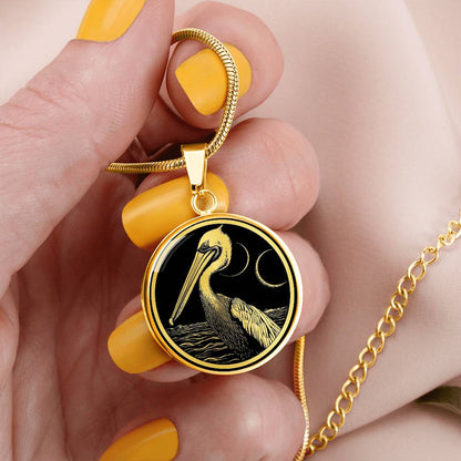 Personalized Pelican Necklace | Pelican Bird Jewelry