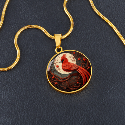 Red Cardinal Necklace on Branch | Cardinal Bird Gift