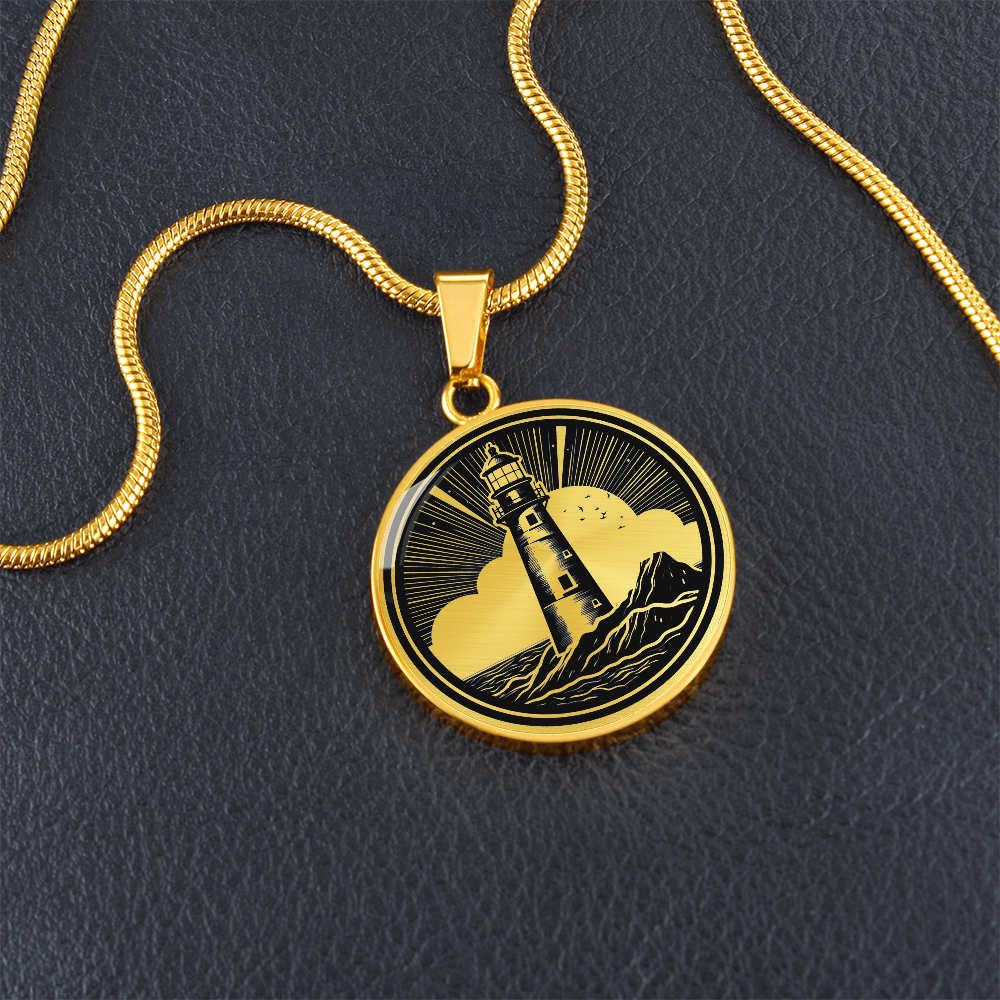 Lighthouse Necklace – Personalized Nautical Pendant