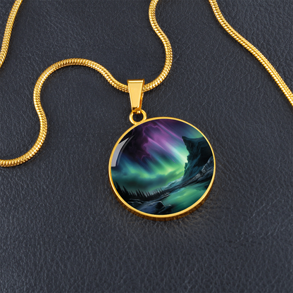Northern Lights Necklace – Aurora Borealis Pendant Jewelry