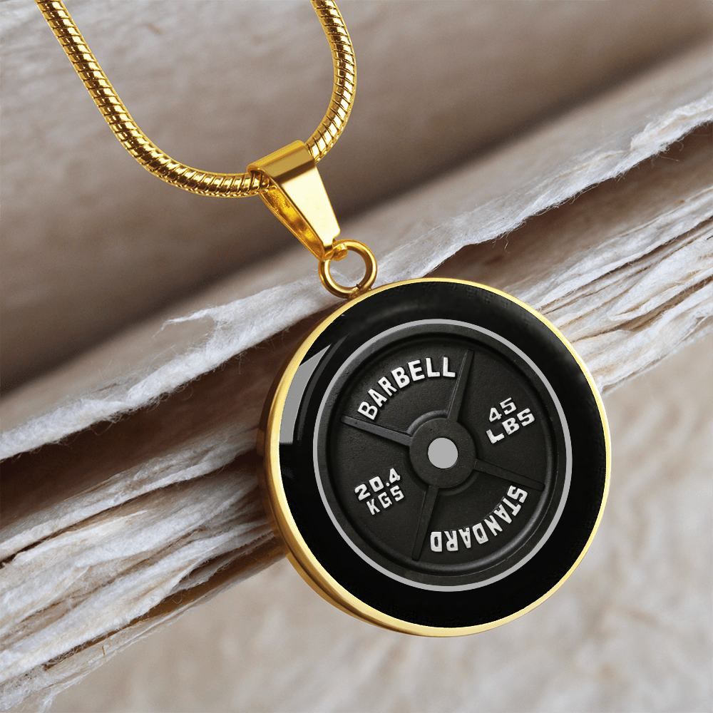 45 lb Weight Plate Necklace – Barbell Gym Pendant