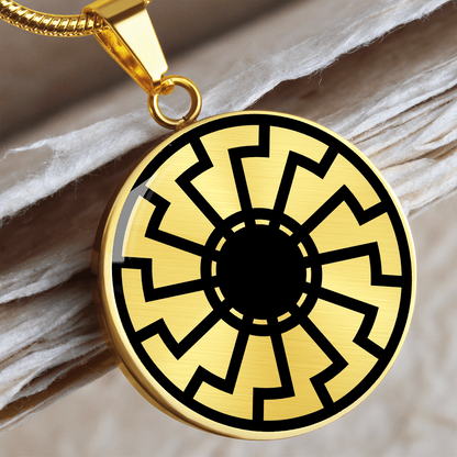 black sun pendant