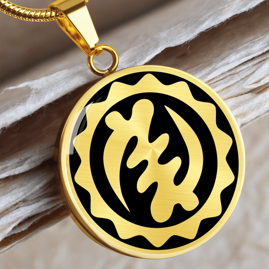 gold Gye Nyame Necklace – Ghanaian Adinkra Symbol Pendant
