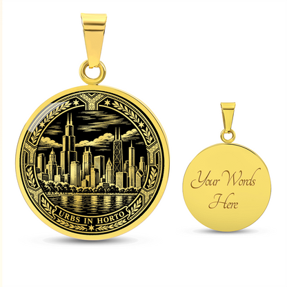 Chicago Skyline Necklace – City in a Garden Pendant