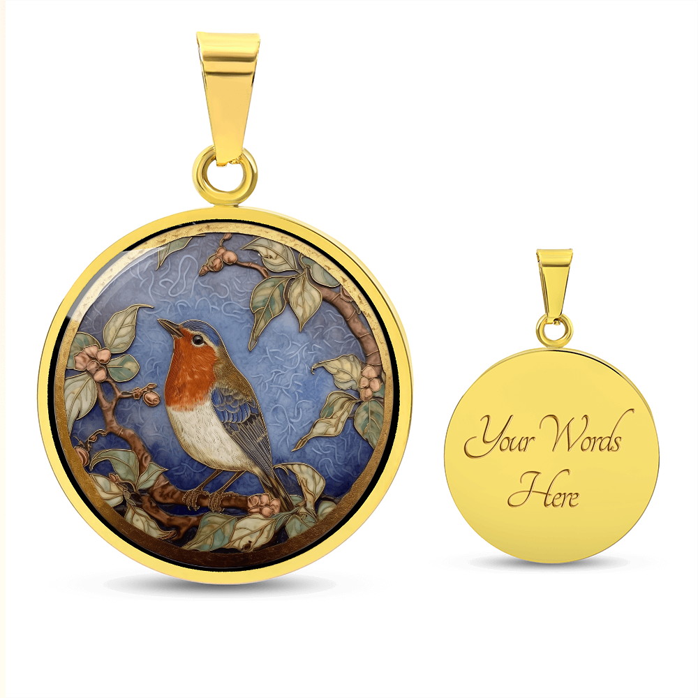 Robin Necklace – Cloisonné-Inspired Bird Pendant Jewelry