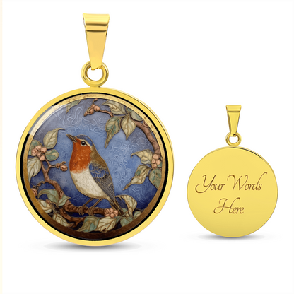 Robin Necklace – Cloisonné-Inspired Bird Pendant Jewelry