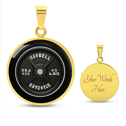 45 lb Weight Plate Necklace – Barbell Gym Pendant