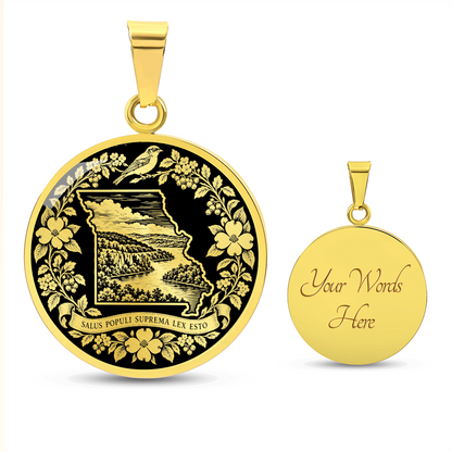 Missouri State Necklace – Bluebird & Nature Pendant