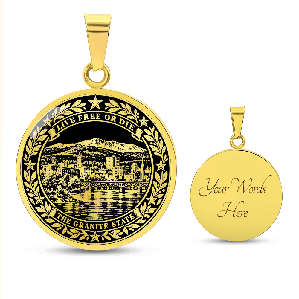 New Hampshire Necklace – Live Free or Die Pendant