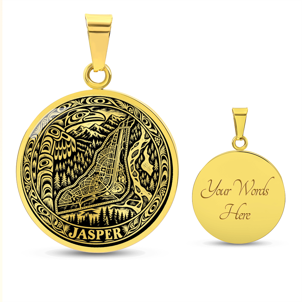 Jasper Alberta Necklace – Rocky Mountain Map Pendant