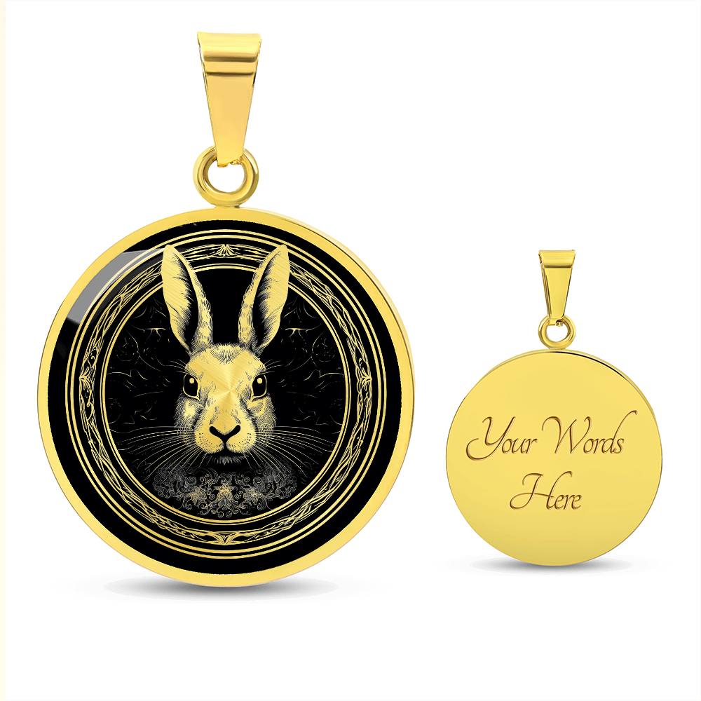William Morris-Inspired Rabbit Necklace – Woodland Pendant