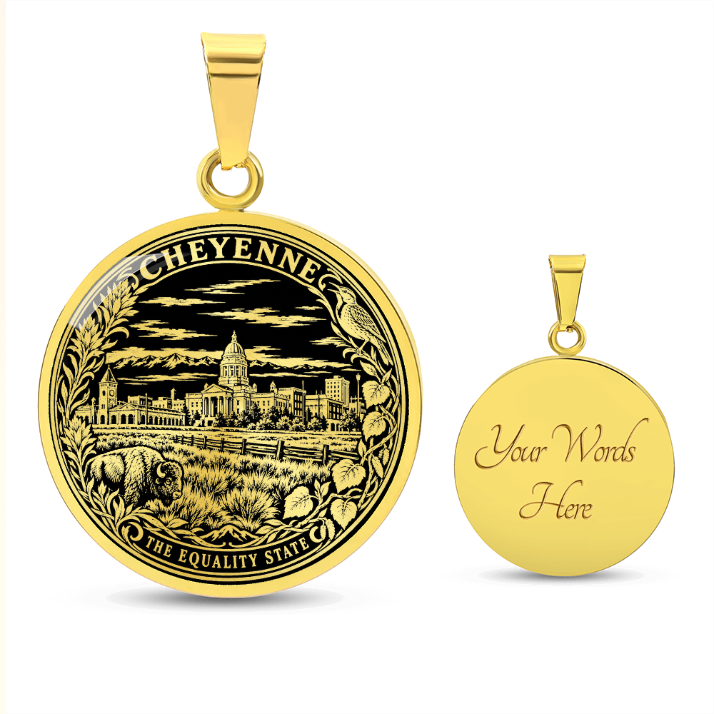 Cheyenne Wyoming Necklace – State Capitol Pendant