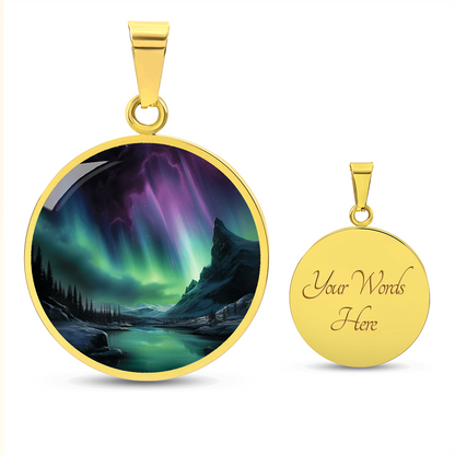 Northern Lights Necklace – Aurora Borealis Pendant Jewelry