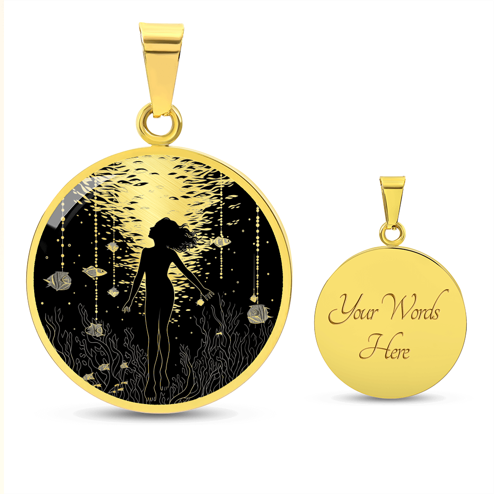 Scuba Diving Necklace – Female Diver Pendant Jewelry