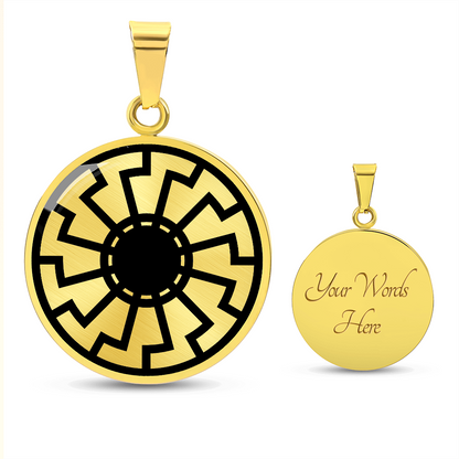 black sun pendant