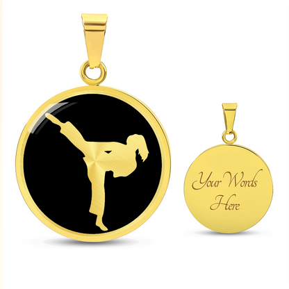 Karate Girl Necklace – Martial Arts Pendant Jewelry