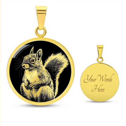 Squirrel Necklace – Gold & Silver Woodland Wildlife Pendant