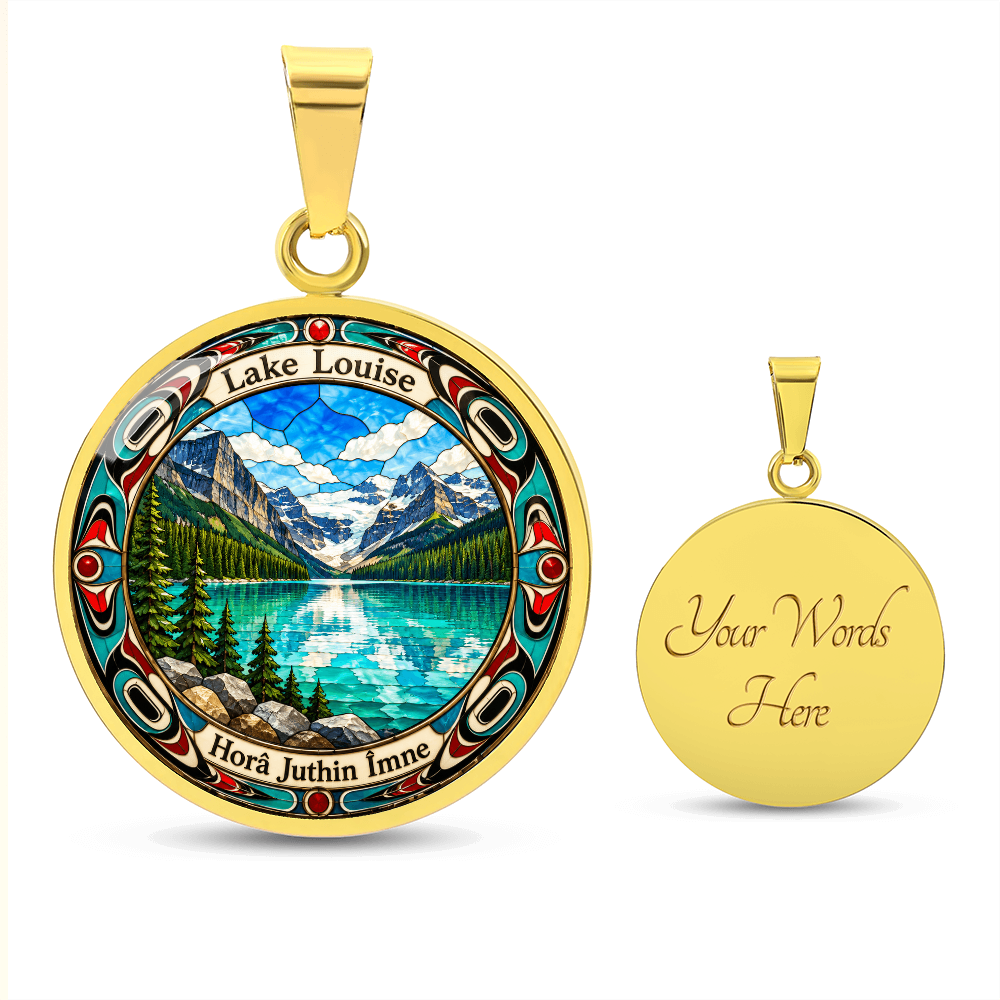 Lake Louise Necklace – Stained Glass Mountain Pendant