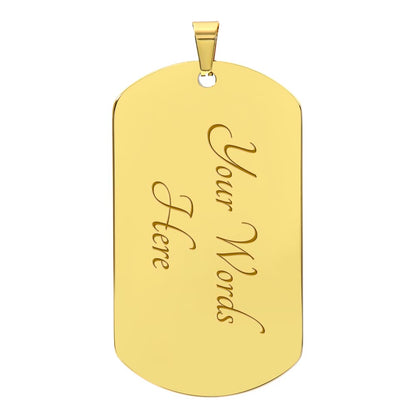 Military Long Distance Dog Tag Necklace – Deployment Gift