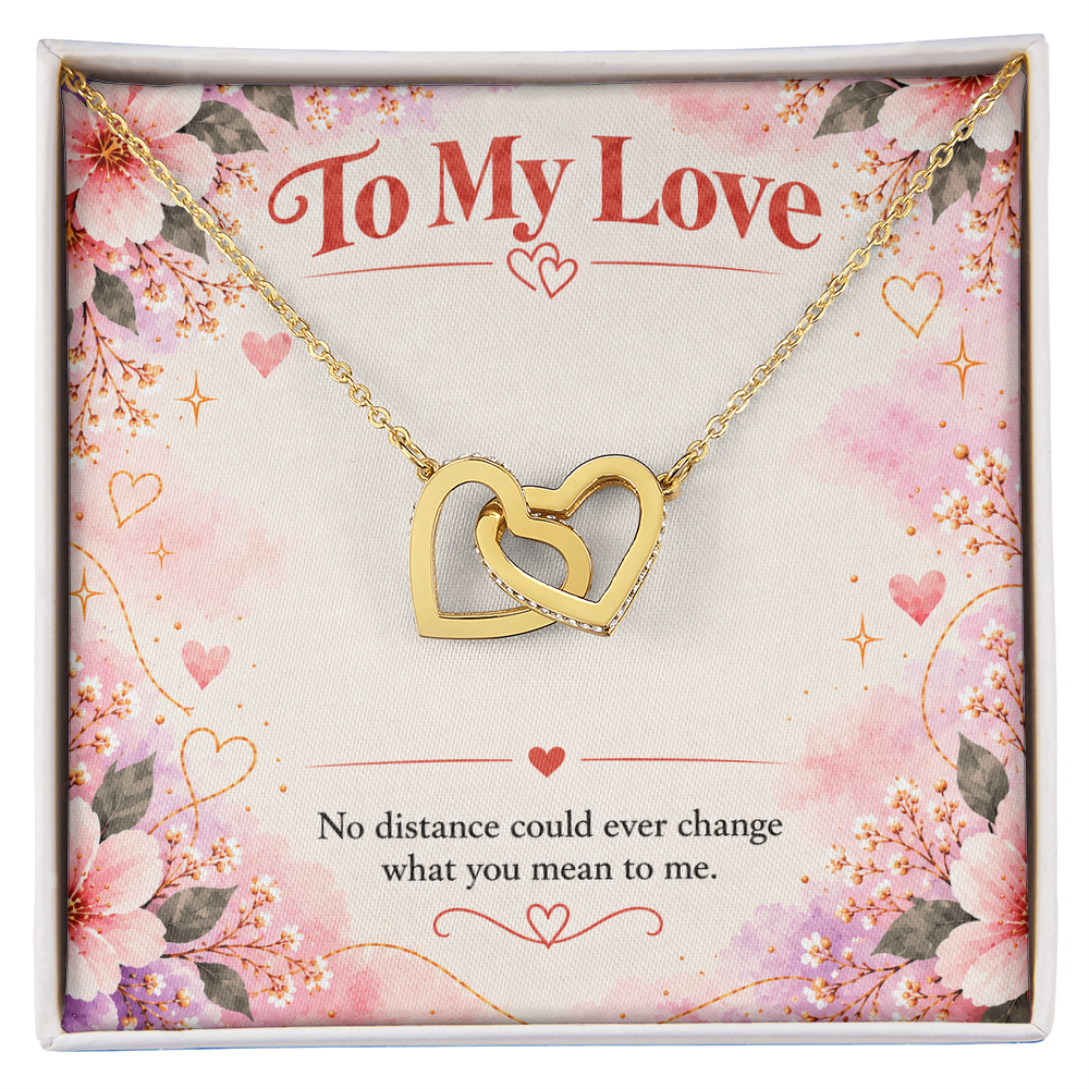Interlocking Hearts Necklace – Long Distance Love Gift