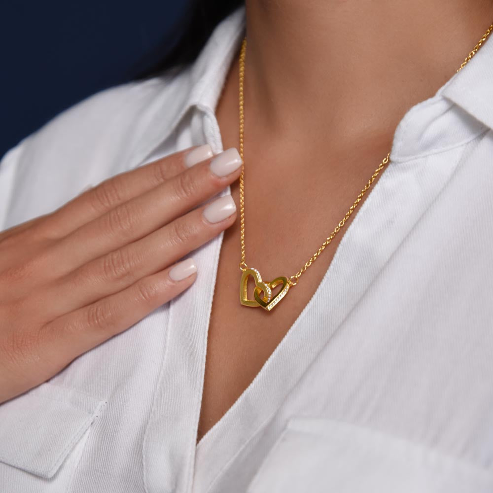 Interlocking Hearts Necklace – Long Distance Love Gift