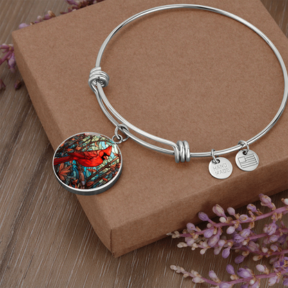 Red cardinal bracelet gift for bird lovers and meaningful remembrance