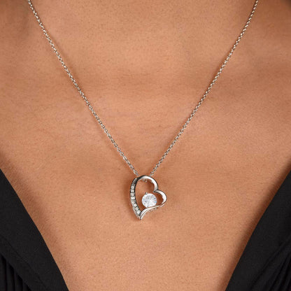 Forever Love Heart Necklace – Long Distance Message Card Gift