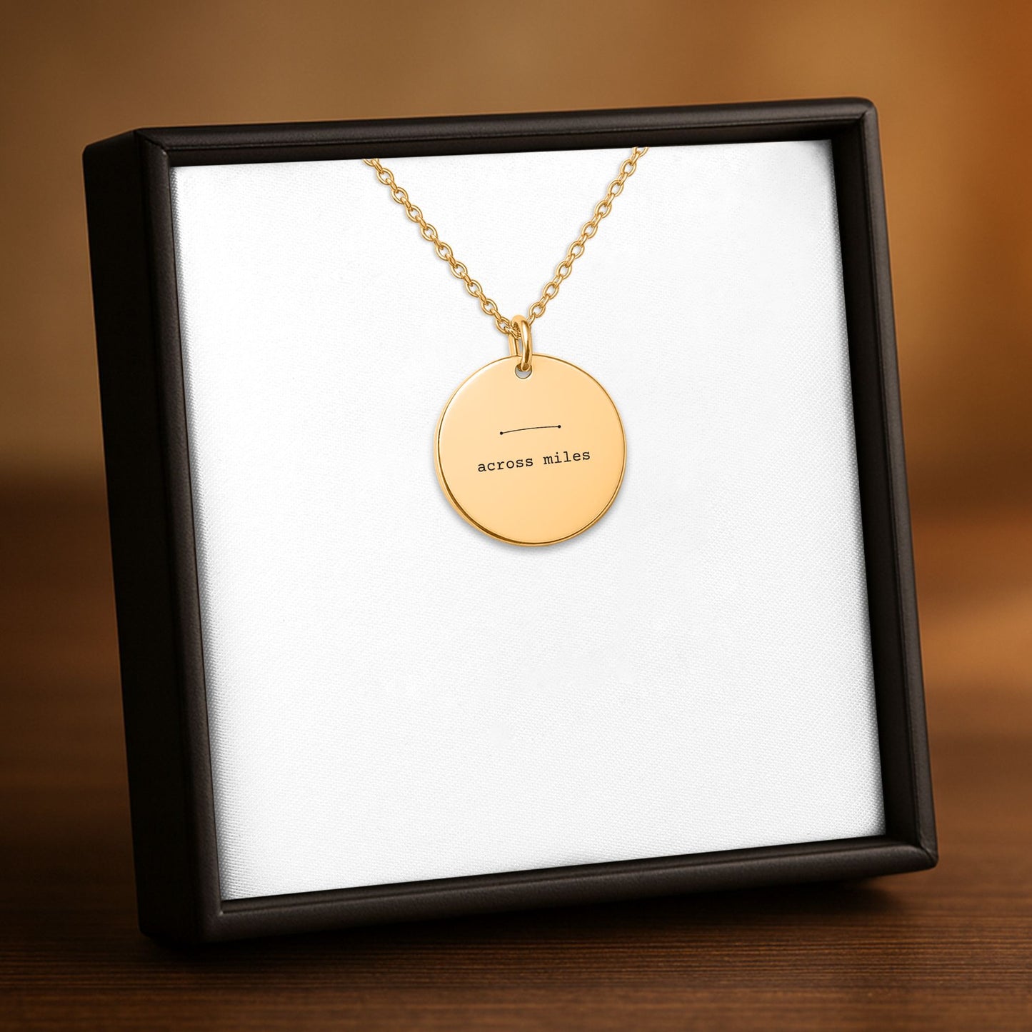 Across Miles Necklace – Minimalist Long Distance Love Keepsake