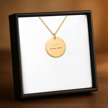 Across Miles Necklace – Minimalist Long Distance Love Keepsake