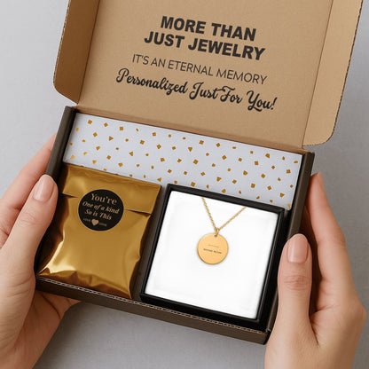 Across Miles Necklace – Minimalist Long Distance Love Keepsake