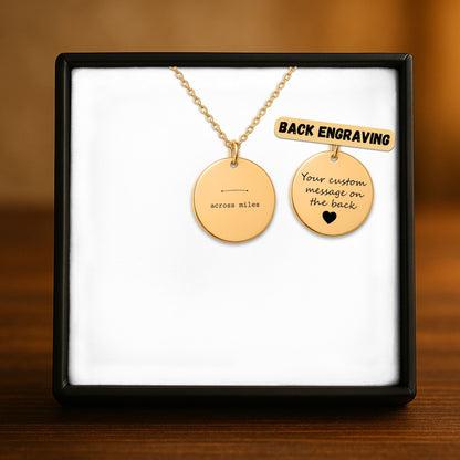 Across Miles Necklace – Minimalist Long Distance Love Keepsake