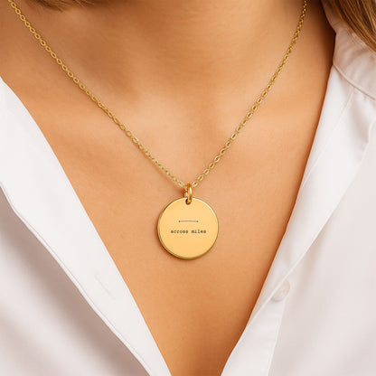Across Miles Necklace – Minimalist Long Distance Love Keepsake