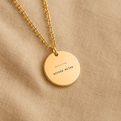 Across Miles Necklace – Minimalist Long Distance Love Keepsake
