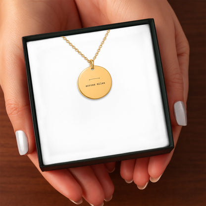 Across Miles Necklace – Minimalist Long Distance Love Keepsake